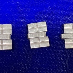 16 外山産業　チタン磁気ブレスレットの延長パー5つセット　シルバー　調整部品の画像