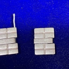 16 外山産業　チタン磁気ブレスレットの延長パー5つセット　シルバー　調整部品の画像