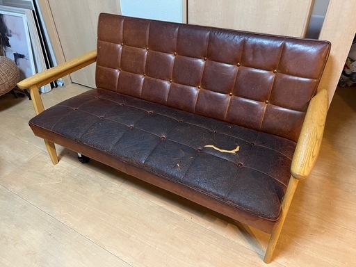 カリモク60 kチェア 本革 ヴォルテ ライトブラウン