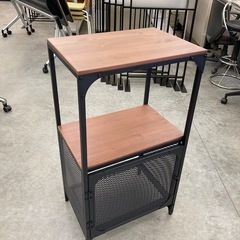 【KJ174】人気　美品 IKEA イケア フィエルボ　スチール×木製 シェルフユニット　収納ラック 飾り棚  カラーボックス アイアン インダストリアル風 カフェスタイル　検)一人暮らし 家具 収納 ダイニング リビング キッチン 冷蔵庫 洗濯機 テーブル ラック レンジ キャビネット ソファの画像