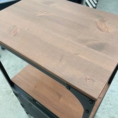 【KJ174】人気　美品 IKEA イケア フィエルボ　スチール×木製 シェルフユニット　収納ラック 飾り棚  カラーボックス アイアン インダストリアル風 カフェスタイル　検)一人暮らし 家具 収納 ダイニング リビング キッチン 冷蔵庫 洗濯機 テーブル ラック レンジ キャビネット ソファの画像