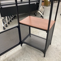 【KJ174】人気　美品 IKEA イケア フィエルボ　スチール×木製 シェルフユニット　収納ラック 飾り棚  カラーボックス アイアン インダストリアル風 カフェスタイル　検)一人暮らし 家具 収納 ダイニング リビング キッチン 冷蔵庫 洗濯機 テーブル ラック レンジ キャビネット ソファの画像