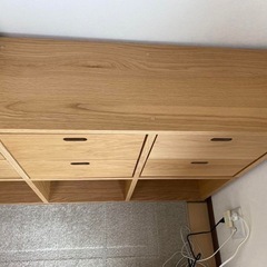 3個セット 無印良品 スタッキングチェスト・引出し・２段／オーク材突板