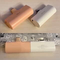 【iWARK正規品】Lightnin軽量モバイルバッテリー〈 Pink &White 〉2set ♡♡の画像