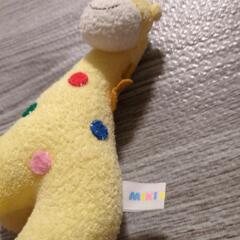 美品 ミキハウス MIKIHOUSE 新生児おもちゃラトル・ガラガラ きりんちゃん
布製①　安全性抜群◎優しい音色が人気 洗濯済 男女兼用 出産㉚の画像