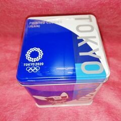 お菓子の缶　ミライトワ　東京2020オリンピック　公式ライセンス商品の画像