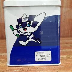 お菓子の缶　ミライトワ　東京2020オリンピック　公式ライセンス商品の画像