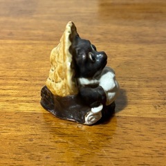 狸 たぬき 置物 ミニサイズ 陶器 レトロ 昭和レトロの画像