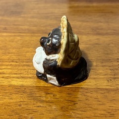 狸 たぬき 置物 ミニサイズ 陶器 レトロ 昭和レトロの画像