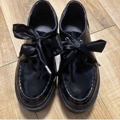 厚底　BUBBLESゴシック　リボンローファーシューズ