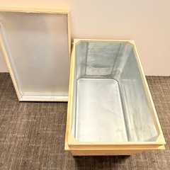 受渡し者決定しました！ビンテージ 希少 お茶箱 リメイク 道具入れ 茶箱 ブリキ 昭和レトロ 木箱の画像