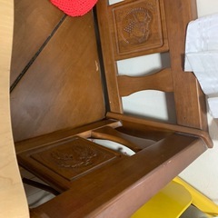 ダイニングチェアL字木製の画像