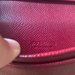BVLGARI ブルガリ　レザー 赤 名刺入れの画像