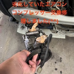 美車‼️車検付25年式タントLA600S 大型ナビ TV パワスラ&エコアイドル&スマートアシスト付きエアコンコンプレッサー交換しました！の画像