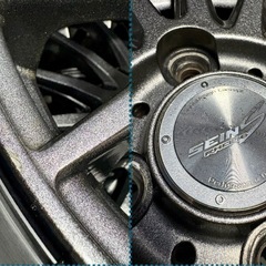 ⑧155/65R14新品タイヤ4本と中古ホイールとナット付きの画像