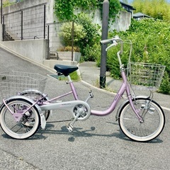 美品❣荷物を運びやすい三輪車、買い物向け自転車 ブリヂストンワゴン