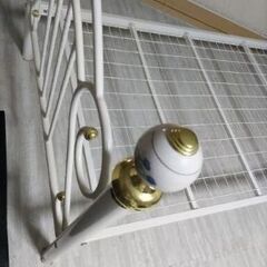 札幌市近郊にお住まいの方限定！送料無料！ニトリ お姫様 シングルパイプベッドの画像