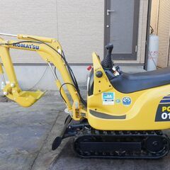 車 コマツ PC01-1A 42時間 軽トラOK 動作確認済 ミニショベル マイクロショベルの画像