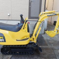 車 コマツ PC01-1A 42時間 軽トラOK 動作確認済 ミニショベル マイクロショベルの画像