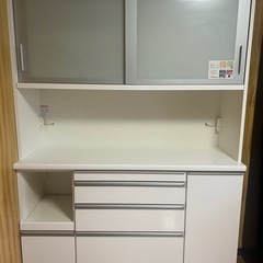 【GO-1030】松田家具 Nクラッチ キッチンボード 食器棚 140 の画像