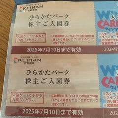 ひらパー　株主入園券　7/10までの画像