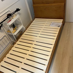 木製シングルベッドフレーム 美品 