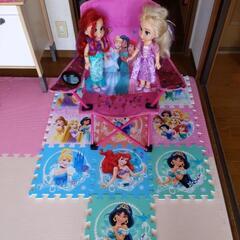 プリンセス　椅子、マット10枚、お人形の画像