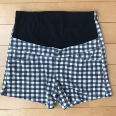 マタニティMサイズ　ギンガムチェックショートパンツ