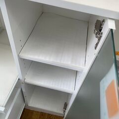 リサイクルショップどりーむ鹿大前店　No2253 食器棚　コンパクト　人気の白　の画像