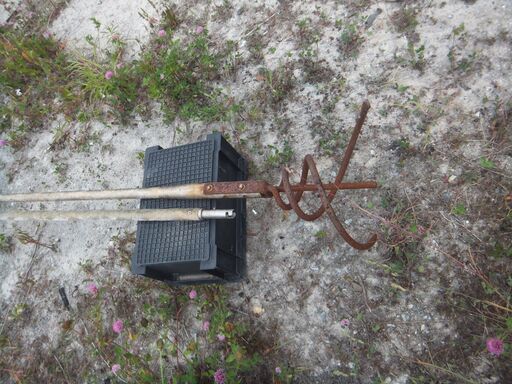 漁具　昆布巻き上げ機　２本セット　長さ２本で約９～１０ｍ位　素材グラスファイバー製