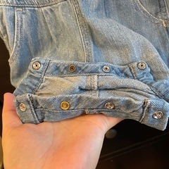 【ベビー】GAP オーバーオール ショート丈 デニム の画像