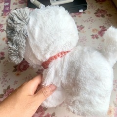 プレゼントペット　タカラトミー　ピンキーリボン　ワンチャン　ぬいぐるみ　犬の画像