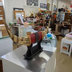 【無料商品】迫力満点！龍の彫刻入り水牛の角 置物 オブジェ【こちらは店舗です。浜村鹿野温泉ICから3分 買取本舗 宮本リサイクル 営業時間9～19時 定休日水曜のみ←連絡できませんm(_ _)m】の画像