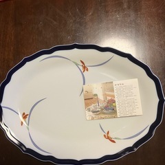 新品　香蘭社　オーキッドレース大皿31センチと横長大皿の画像