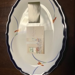 新品　香蘭社　オーキッドレース大皿31センチと横長大皿の画像