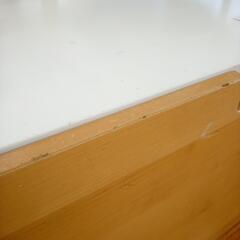 【リユースのサカイ八街店】★ジモティ割あり★ IKEA　子供部屋収納ベンチ　テーブル　ホワイト　ナチュラル　クリーニング済　YJ6646の画像