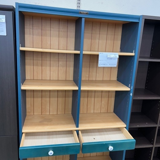 リユースのサカイ東金店 本棚 青 ※棚板1枚欠品 TJ13059