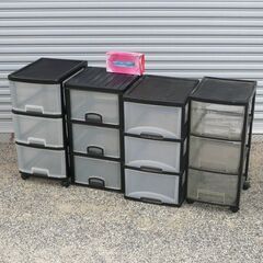 配達先決定🚚　無料配達します🚚３段衣装ケース💖４個セット💖プラチ...
