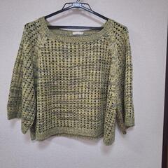 ミックスカラーショートメッシュニット