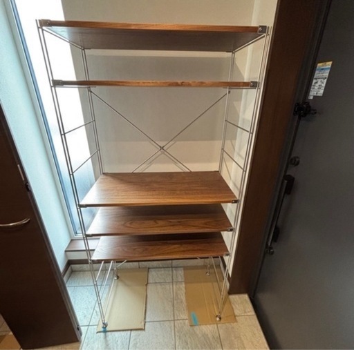 【お引き渡し先決定】無印良品 ステンレスユニットシェルフ　オーク材