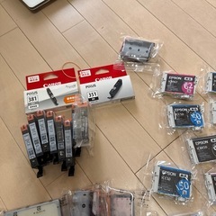 キヤノン　エプソン　純正　サードパーティ製様々　インクまとめ売りの画像