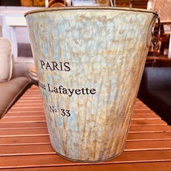 JF0655　ダストボックス　ゴミ箱　アンティーク仕上げ　グリーンの画像