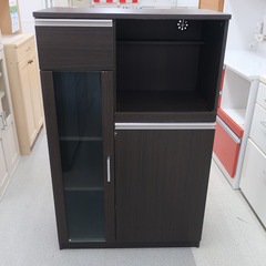 家具 キッチンボードロータイプ こげ茶 【コンプオフ金沢野々市店】