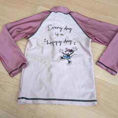 【値下げ】100cmミニーちゃん水着、ラッシュガード　ピンクの画像