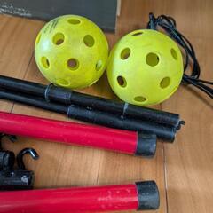 野球 ｵｰﾄﾘﾀｰﾝﾌﾛﾝﾄﾄｽ ﾎﾞｰﾙ2個　動作確認済みの画像