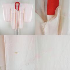 子供着物 女の子用 四つ身 襦袢セット 手毬に花々模様 水色ｘ多色 一つ紋 花菱紋 ぼかし染め 正絹 袷 フォーマル 子供きもの 女児 七五三 祝着 身丈132cm 【キモノオフ野々市若松店】の画像