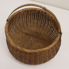 ≪ZC231ジ≫ 竹かご/竹笊 2点 まとめ/セット 収納籠/編み籠 かご/カゴ/バスケット工芸品/竹工芸/木工芸/伝統工芸 雑貨 現状品の画像