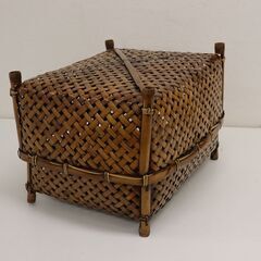 ≪ZC231ジ≫ 竹かご/竹笊 2点 まとめ/セット 収納籠/編み籠 かご/カゴ/バスケット工芸品/竹工芸/木工芸/伝統工芸 雑貨 現状品の画像