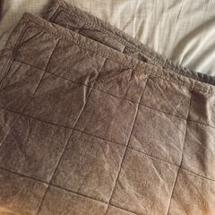 無印良品　洗いざらし コットン キルティングラグの画像