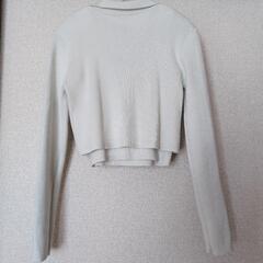 【美品】ココディール　襟付きジップラメカーディガン＆タンクトップ　オフ　Mの画像